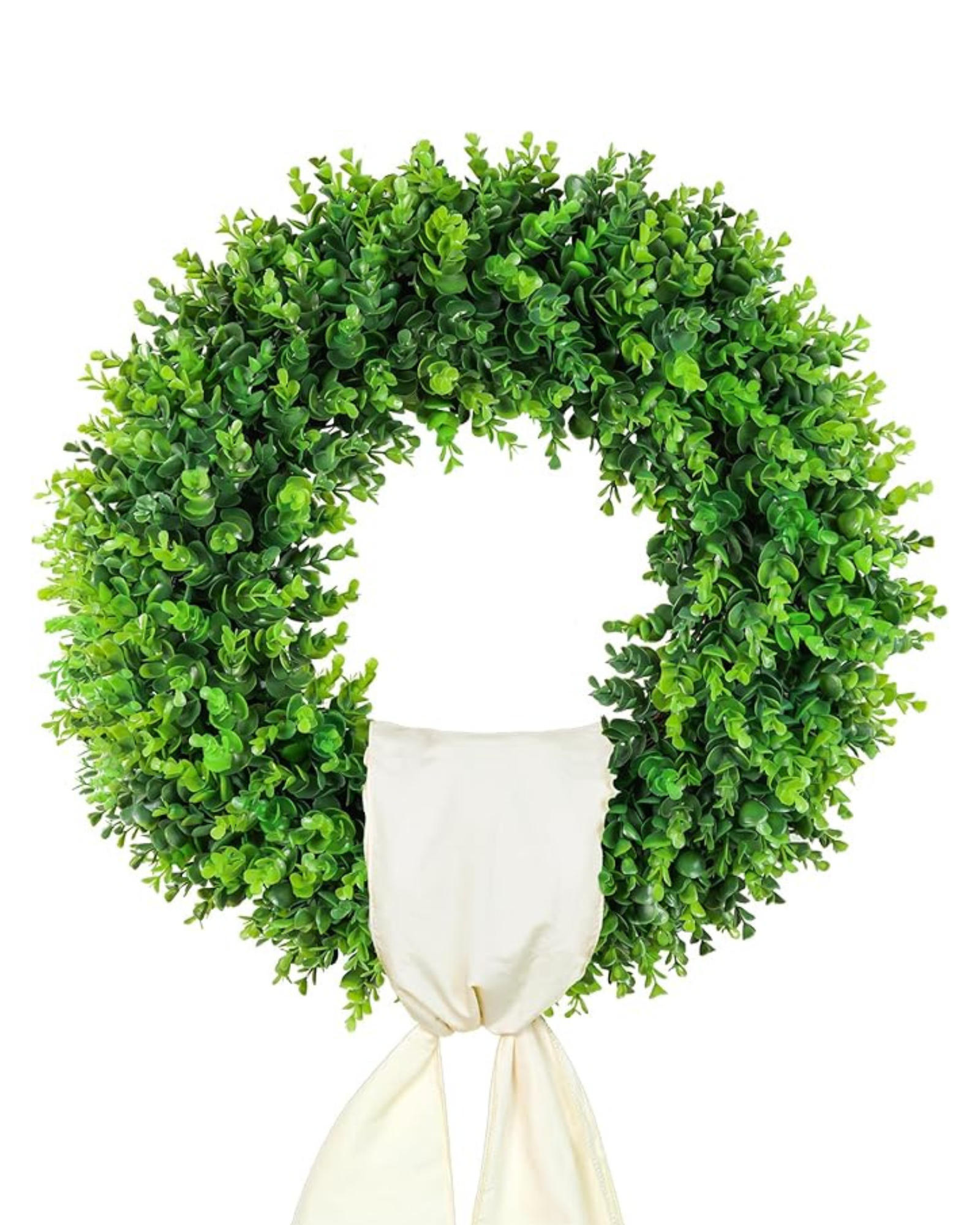 20 inch year round greenery boxwood wreath for front door & outdoor decor.