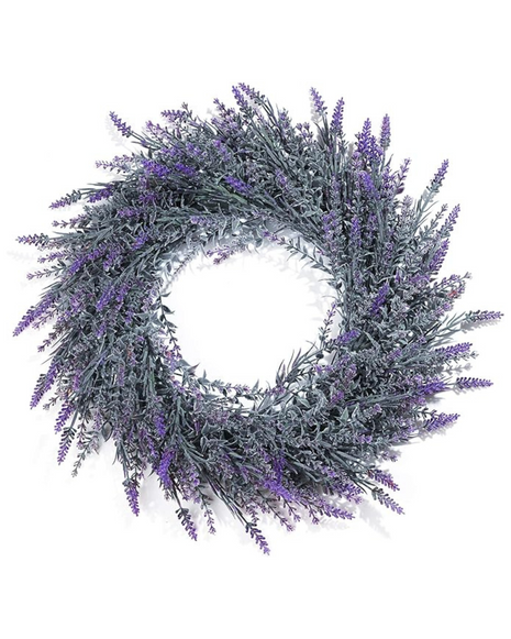 18'' All-Season Rustic Lavender Wreath for Indoor & Outdoor Decor