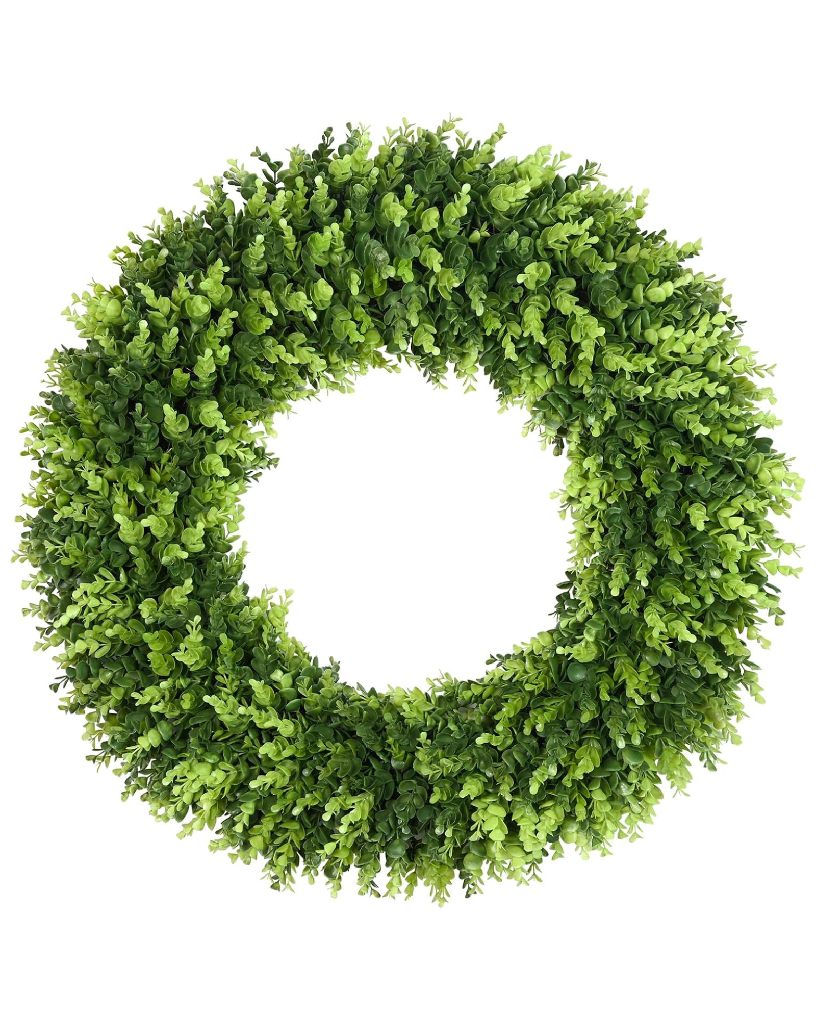 32 inch year round large boxwood wreath for front door & outdoor decor