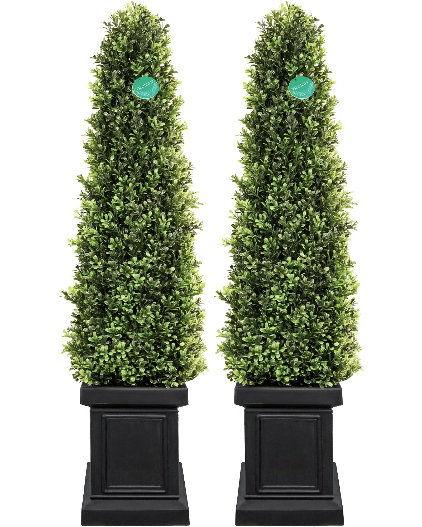 4ft artificial boxwood outdoor topiary trees set of 2 for front porch