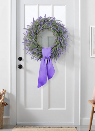 DDHS Lavender Wreath with Dried-Style Blooms