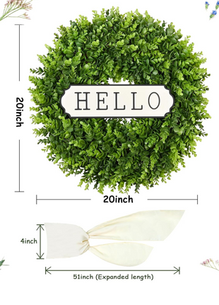 DDHS Nature-Inspired Green Boxwood Wreath