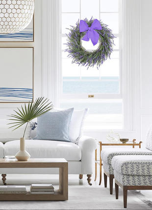 DDHS Lavender Wreath with Dried-Style Blooms